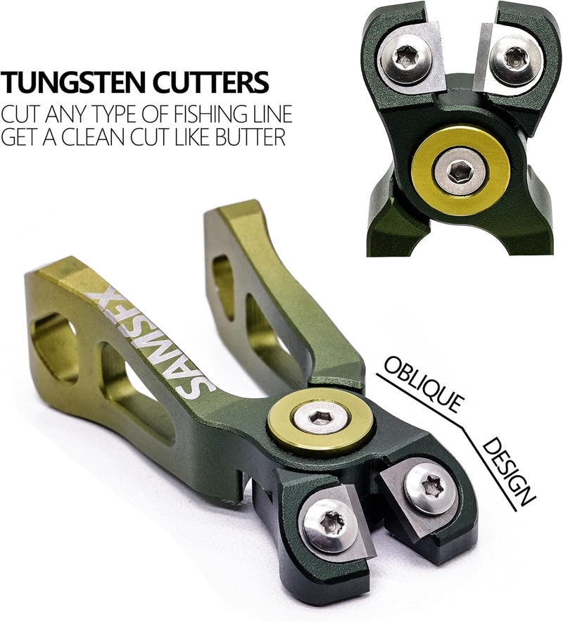 SAMSFX MINI Fishing Line Cutters with Retractors, Braid Scissors,Tungsten Line Cutter That Cut Braid, Mono and Fluoro Lines Clean & Smooth Fly Fishing Equipment - Image 2